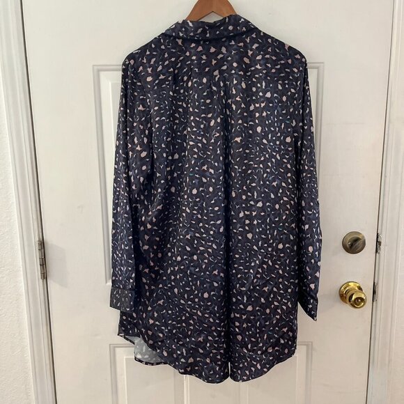 Victoria's Secret Woman's Multicolored Silky Animal Print Pajama Dress Sz lr - Picture 5 of 8